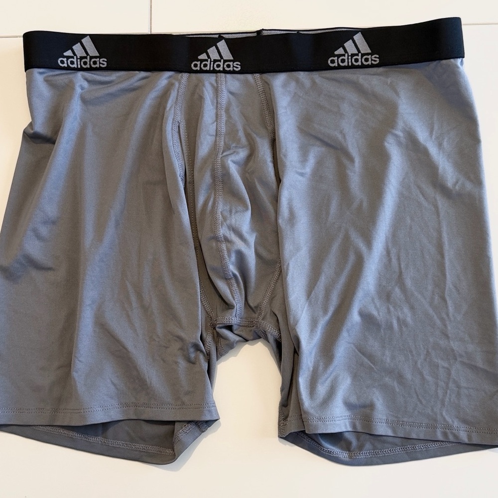 Adidas 4-pk AEROREADY 5” boxer briefs 42” Waist BLK Grey BL Microfiber NWOT - Picture 7 of 13